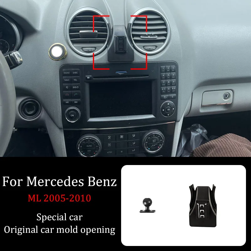 For Mercedes Benz ML W164 ML350 2006-2011 Car Mobile Phone Wireless Charging Infrared Induction Navigation Fixed Bracket