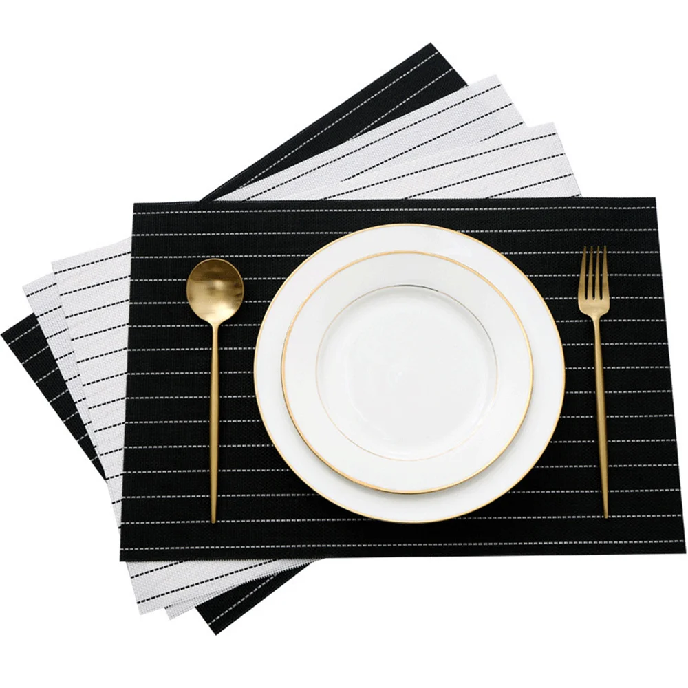 Table Mat Set Non-Slip Bowl Pad Coaster Set Washable PVC Dining Table Placemats Modern Home Decoration Accessories