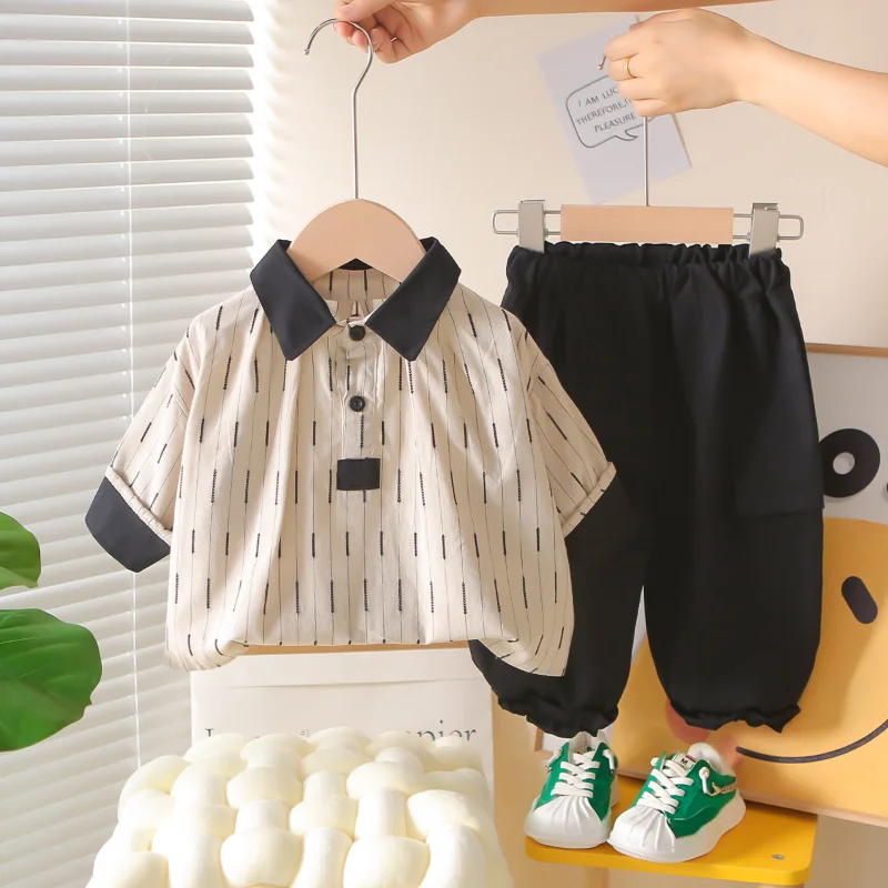 

New Spring Autumn Baby Clothes Children Boys Fashion Long Sleeved T-Shirt Pants 2Pcs/Sets Kids Girls Clothing Toddler Tracksuits