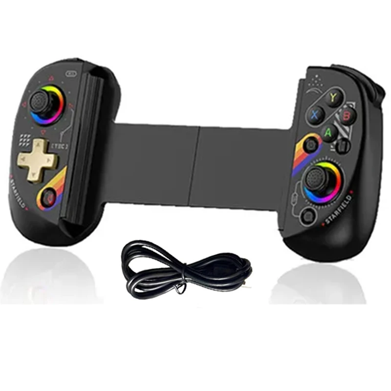 D8 Mobile Stretch With Light Gamepad For Dual Hall Wireless Bluetooth Tablet Switch Body Vibration Grip Starry