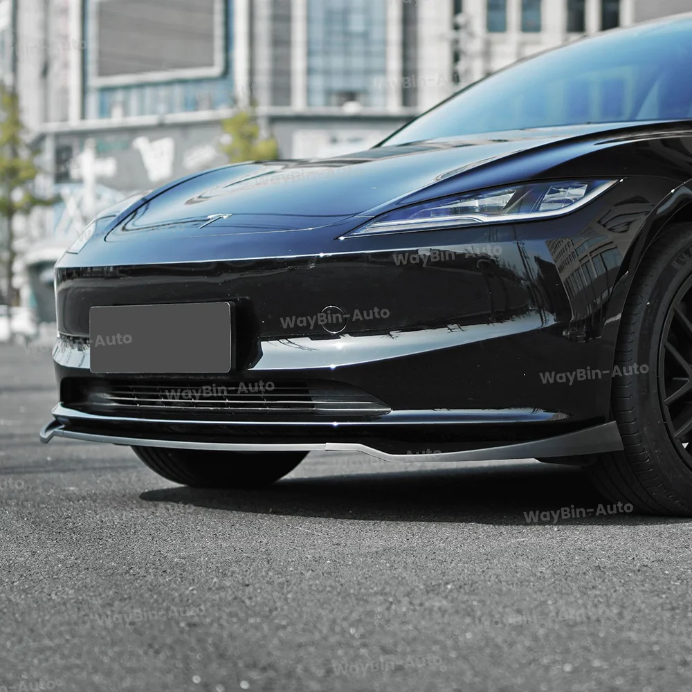 Zderzak przedni do Tesla Model 3 Highland 2024 DC Sport Osłona przednia Spoiler ABS Czarny Karoseria Zestawy Auto Akcesoria — zdjęcie 4