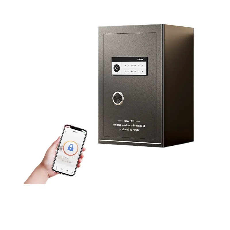 

Fingerprint anti-theft all-steel safe, office hidden compartment safe deposit box, electronic password key safe deposit box