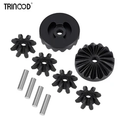 TRINOOD Black Hard Steel Differential Gear Set For 1/18 Granite Grom 1/14 Mojave Grom Mega 380 RC Car Metal Gears Upgrade Parts