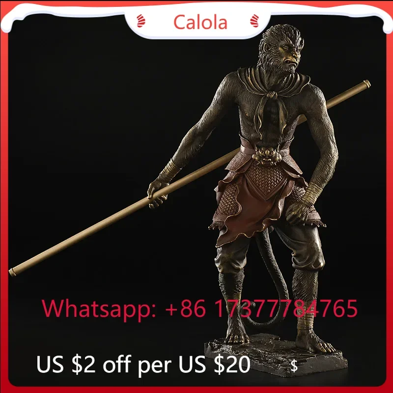 Qitian Dasheng Brass Figurine Dark Myth Wukong Collection Home Office Decoration Ornament