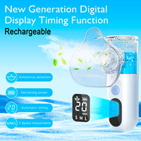 New USB Rechargeable Silent Mesh Nebulizer Handheld Asthma Inhaler Atomizer for Kids Adult Health Humidifier LED digital display