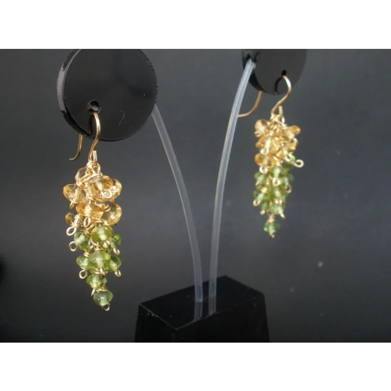 أوليفين وتوباز، أقراط جماعية، أحجار ميلاد أغسطس، مجوهرات