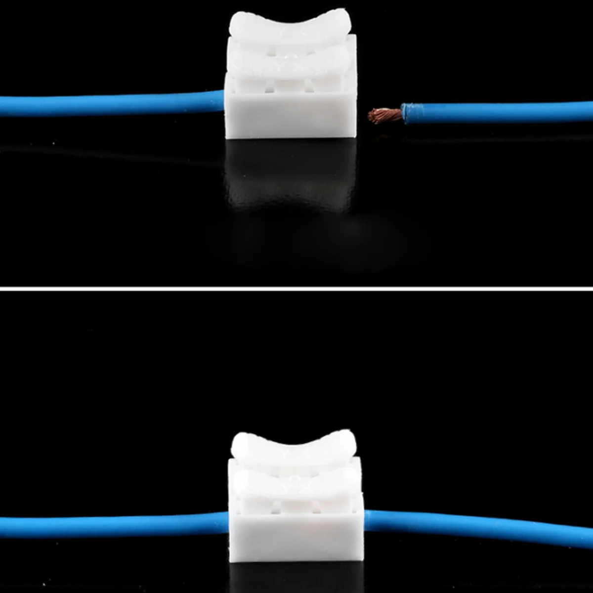 

3Pcs Wire Connector Terminal Block White Push Wire Flame-Resistant Electrical Connectors Suitable for Power Cable Electronics