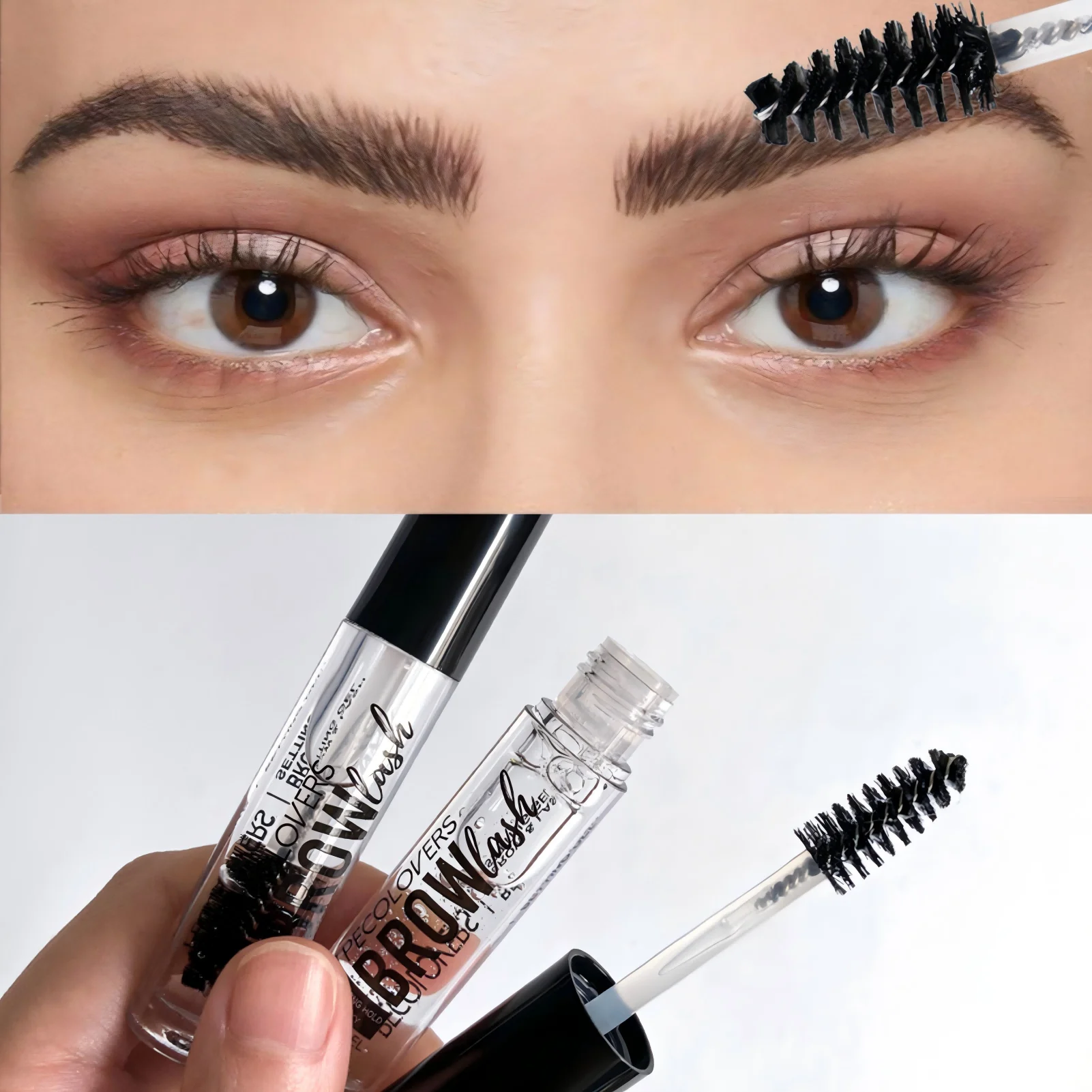 صابون تصفيف الحواجب المقاوم للماء، جل شفاف للحواجب مع فرشاة، تثبيت شكل الحواجب، تركيب سريعًا وسريعًا