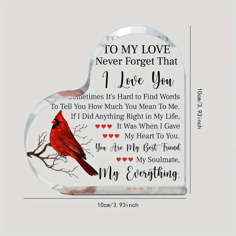 1 piece, romantic gift, for my beloved, acrylic gift, for her romantic boyfriend, girlfriend love cute gift, creative anniversar