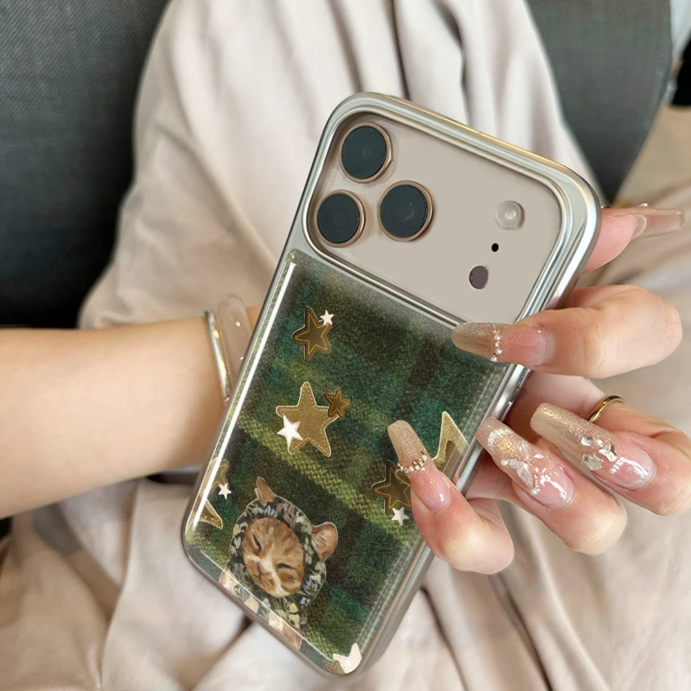 Grüner Wald Kätzchen Gummihülle für iPhone 15 17 13 Pro Max Phone 11 12 ProMax 14 15 16 Plus Hüllen Stoßfeste Luxus-Schutzhülle – Detail 13