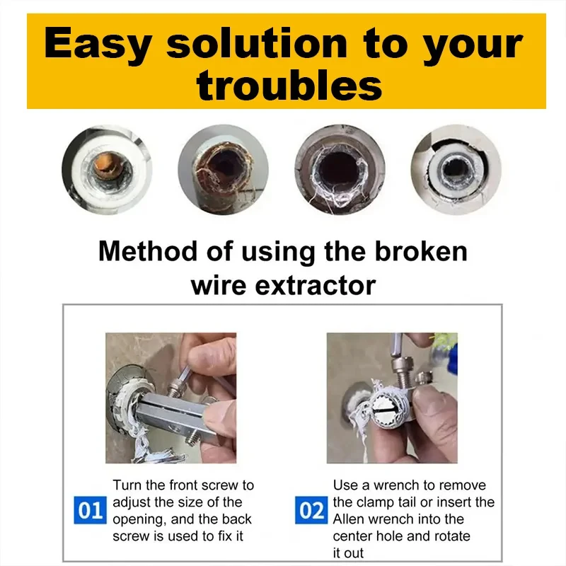 كسر الأسلاك النازع خيوط أدوات الحنفية المسمار مزيل المياه الحنفية صمام زاوية إصلاح ل 4/6 نقاط الترباس النازع السباكة أداة