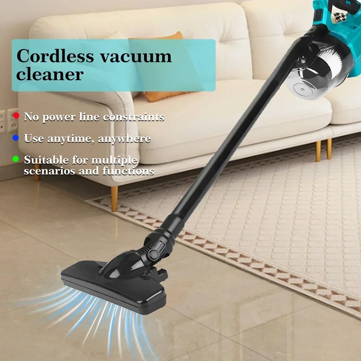 Makita-Aspirateur électrique sans fil + 1 filtre supplémentaire, outils de nettoyage de la construction industrielle domestique (sans batterie), 18V