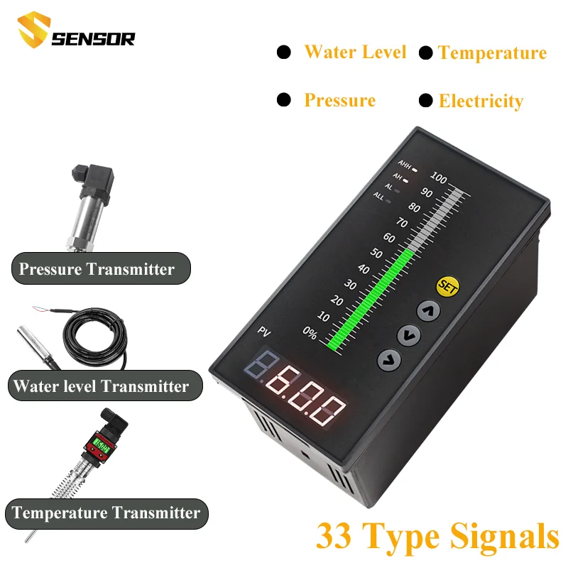 Level Controller For Tank Water Liquid Level Display Control Instrument Temperature Controller 4-20ma RS485 Level Indicator