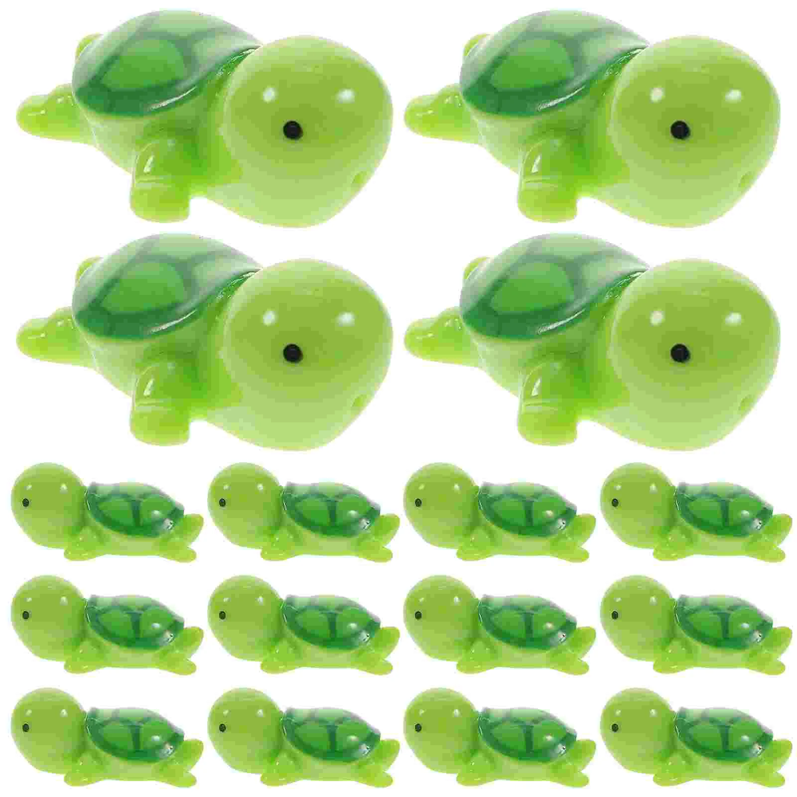 20 Pcs Animal Figure Sea Turtle Mini Turtles Plush Toys for Aquatic Accessories Ocean Ornaments