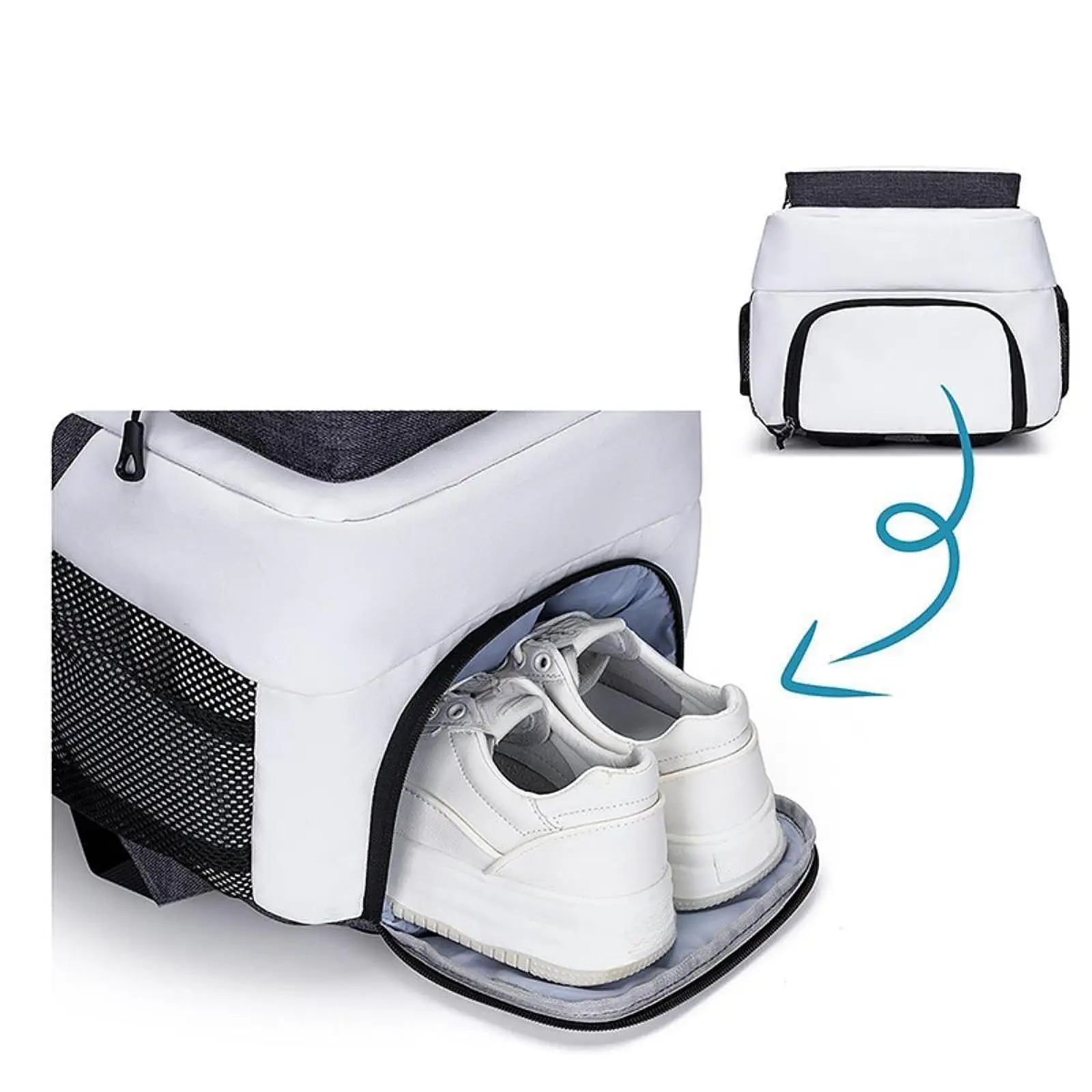 Tennis Backpack Racquet Carrying Bag Breathable Shoes Pocket Gym Multifunction Gym Fitness Bag Rucksack Tennis Racquet Backpack