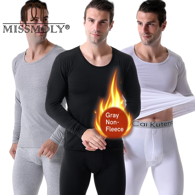 Men Thermal Underwear Set of 2 Suit Ultra Soft Long Johns Fleece Lined Keep Warm Base Layer Mens Thermals Top and Pants