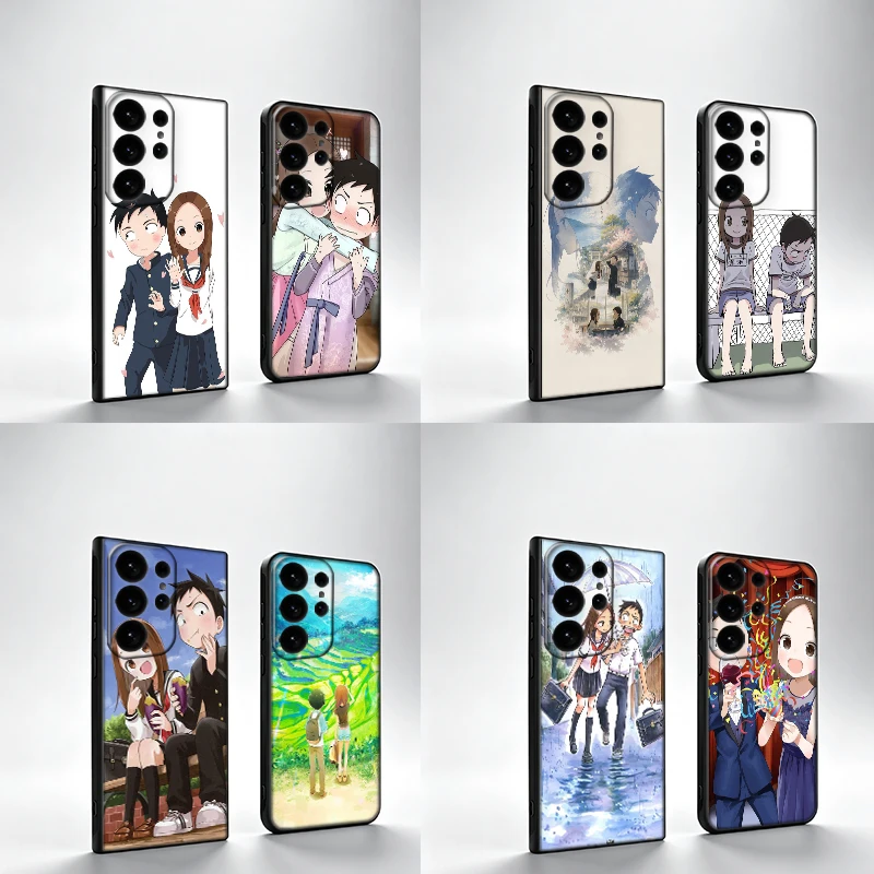 Karakai Jozu no Takagi San Phone Case For Samsung S25Edge S26FE Galaxy S22 S25 S24 S26 Ultra S21 S23 S20 Plus Cover Black Shell
