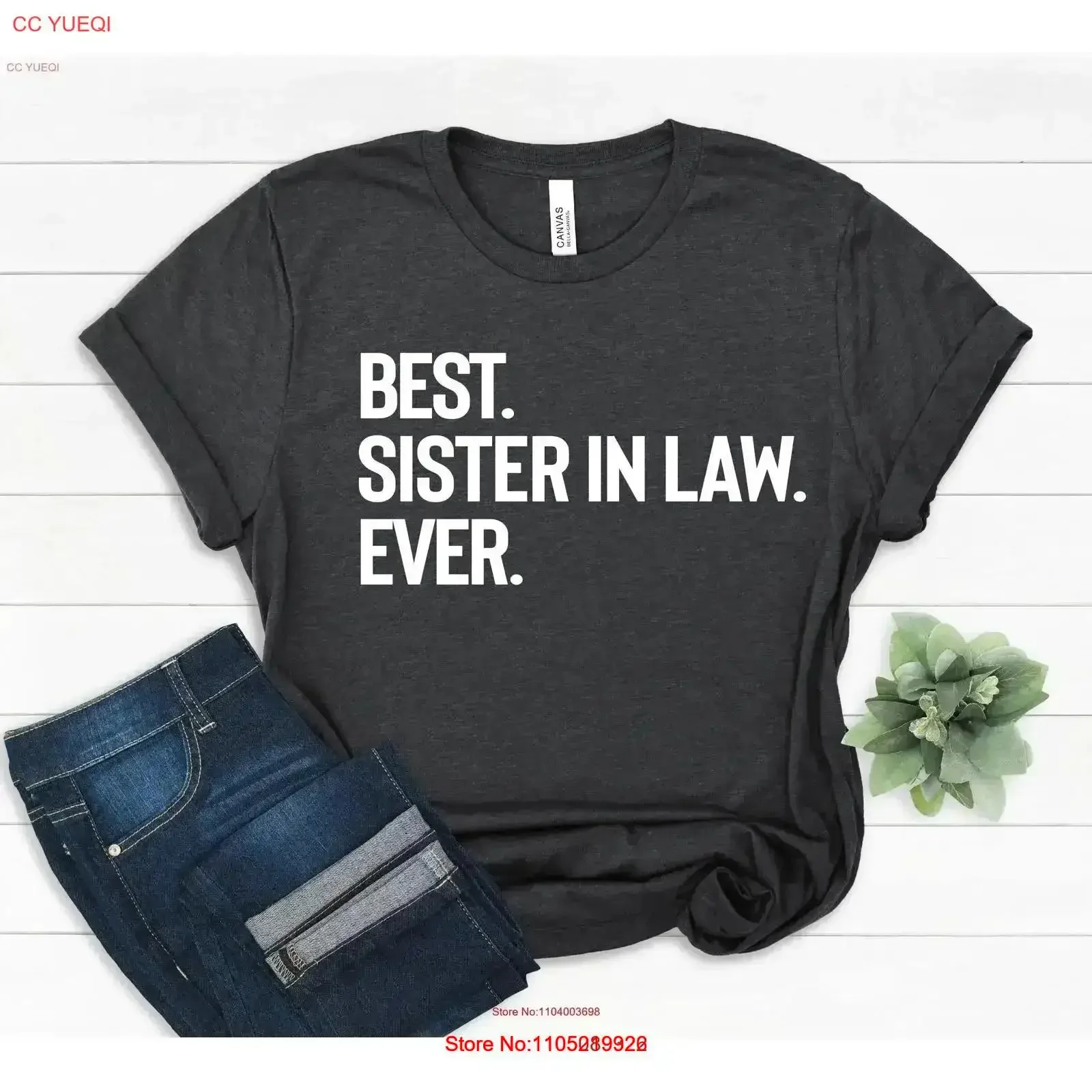 

Best Sister In Law T Shirt Funny Family Wedding Holiday Birthday for vintage Washed Top Everyday Wear homme Stretched vintage