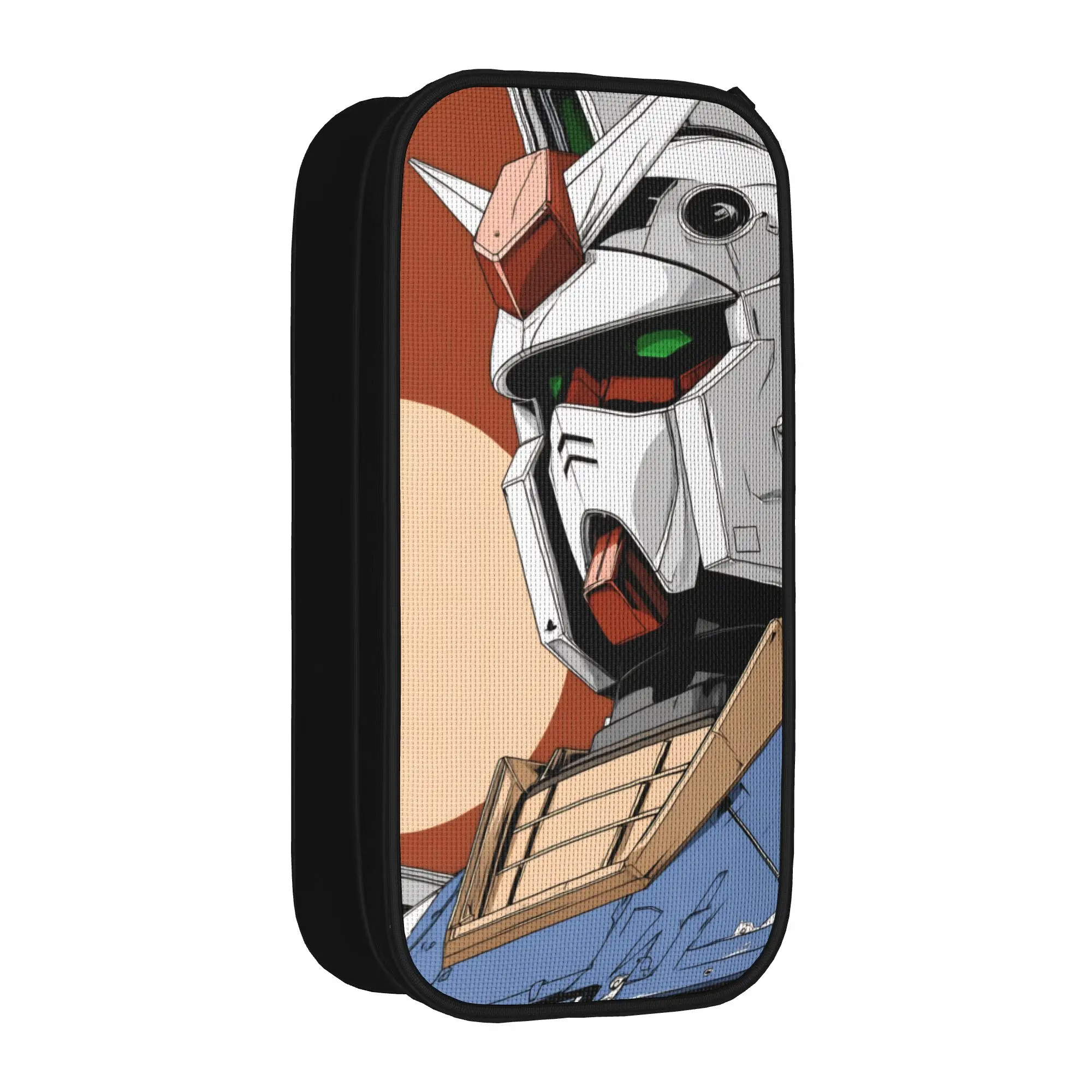 Large Capacity Pencil Case mobile suit gundams Merch  Double Layer Pencil Bag Girl Makeup Bags Suprise Gift