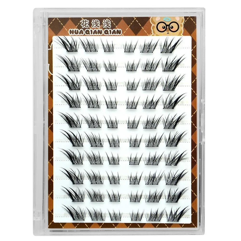 Soffici ciglia finte a grappolo Strumenti per il trucco a lunga durata Ciglia finte senza colla Adesivo riutilizzabile fai da te Ciglia finte Bellezza