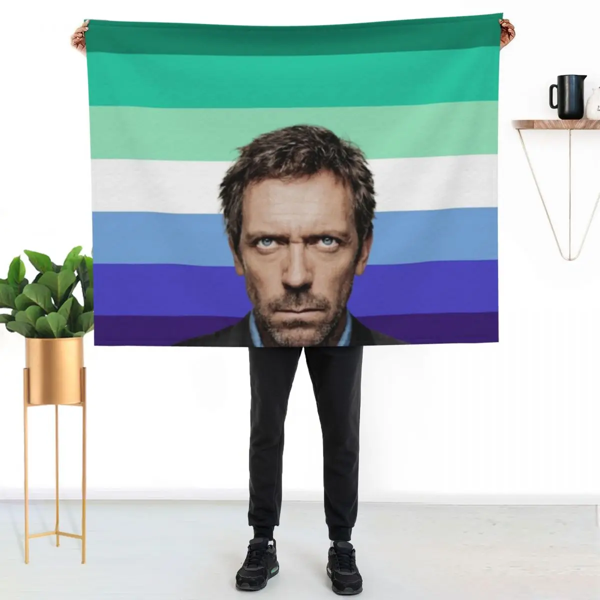 

dr gregory house gay pride Throw Blanket Wrinkle Resistant Lightweight Blanket
