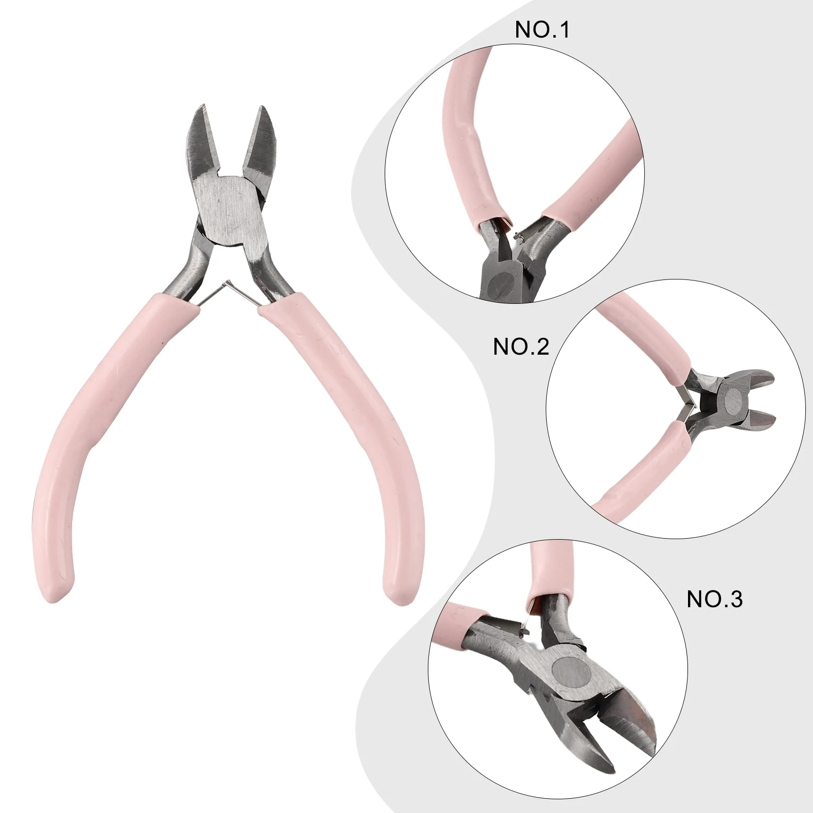 6 Types 1pc Mini Pliers Diagonal Round Bent Needle Nose Handcraft Beading Insulated Cutter Pliers For Jewelry Making Tools