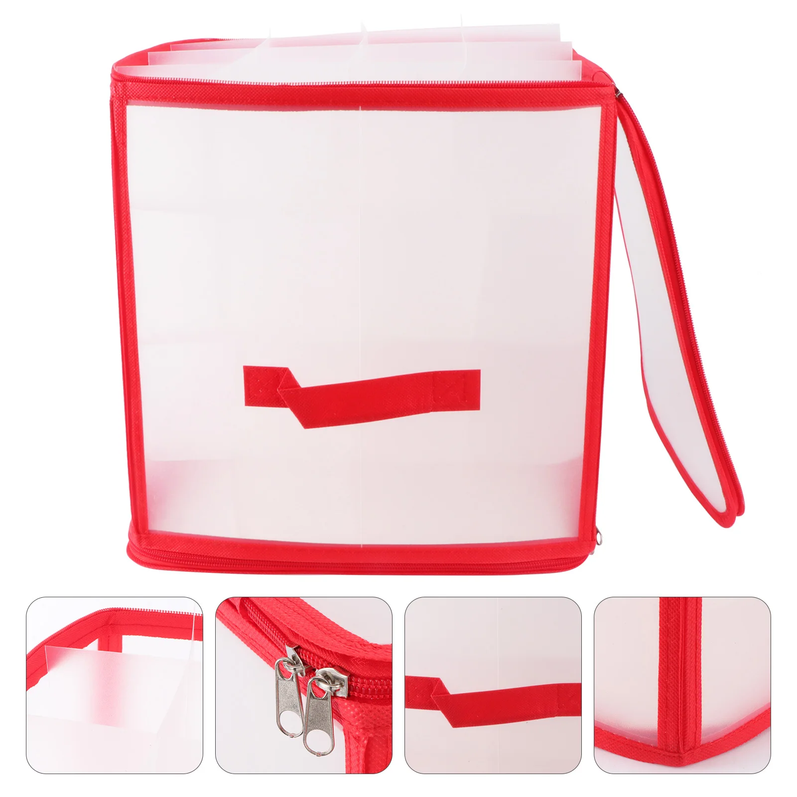 

Christmas Container Foldable Storage Case Multi-Layers Box Transparent Color Simple Style High-Quality Materials
