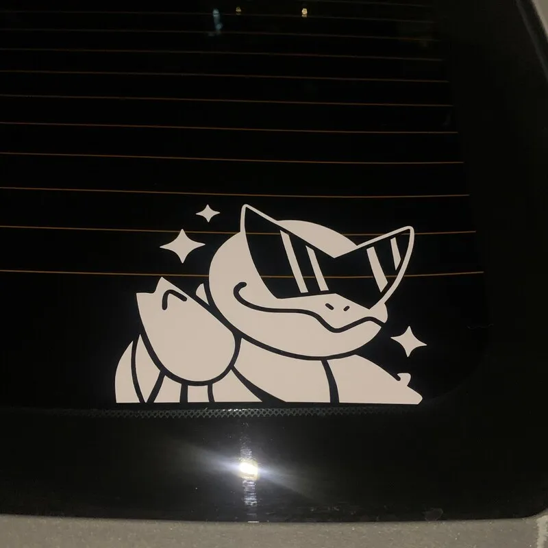 

Decorative Car Sticker Notebook Motorcycle Sticker Pokemon Vinyl Decal Cool Car Window Glass Cartoon Turtle
