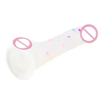 Confetti Dildo Realistic Clear Silicone Dildo, with Strong Suction Cup for Hands-Free Play, Realistic Penis for Women and Couple - Image 4