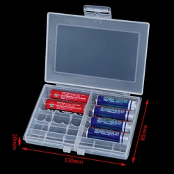 Transparent Battery Storage Case Holder Hard Plastic Case Storage Battery Box For 10 X AA Or 14 X AAA Battery