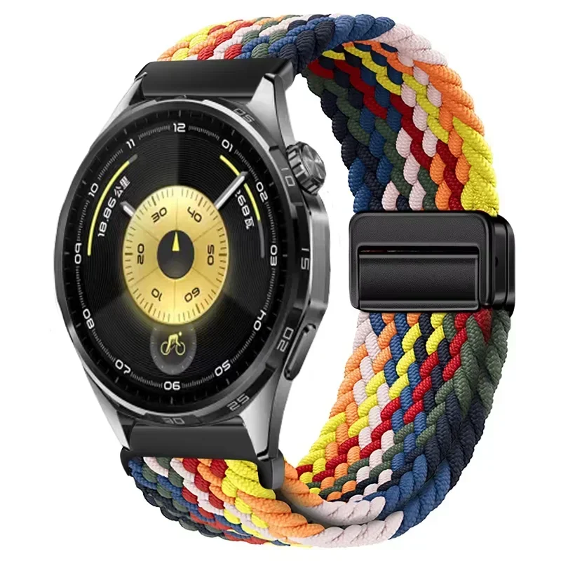 20/22 مللي متر النايلون حزام لهواوي ساعة 5 GT6-5-4-3 46 مللي متر مريحة المغناطيسي زر سوار لهواوي ساعة GT6-5 برو 46 مللي متر الفرقة