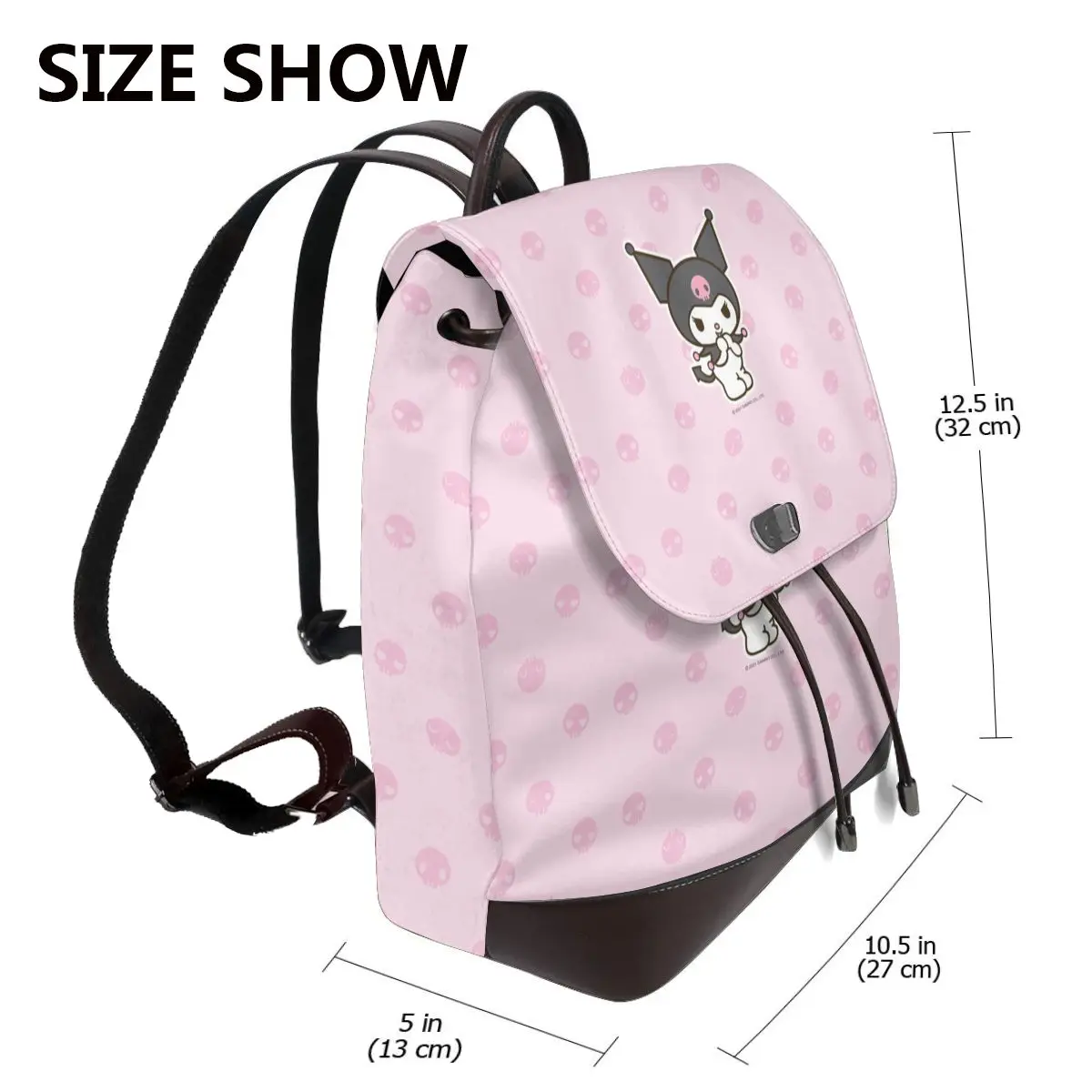 New Women's Multifunction Sanrio Hello Kitty Backpack Casual Leather School Bag For Girls Fashion Travel Shoulder Bag