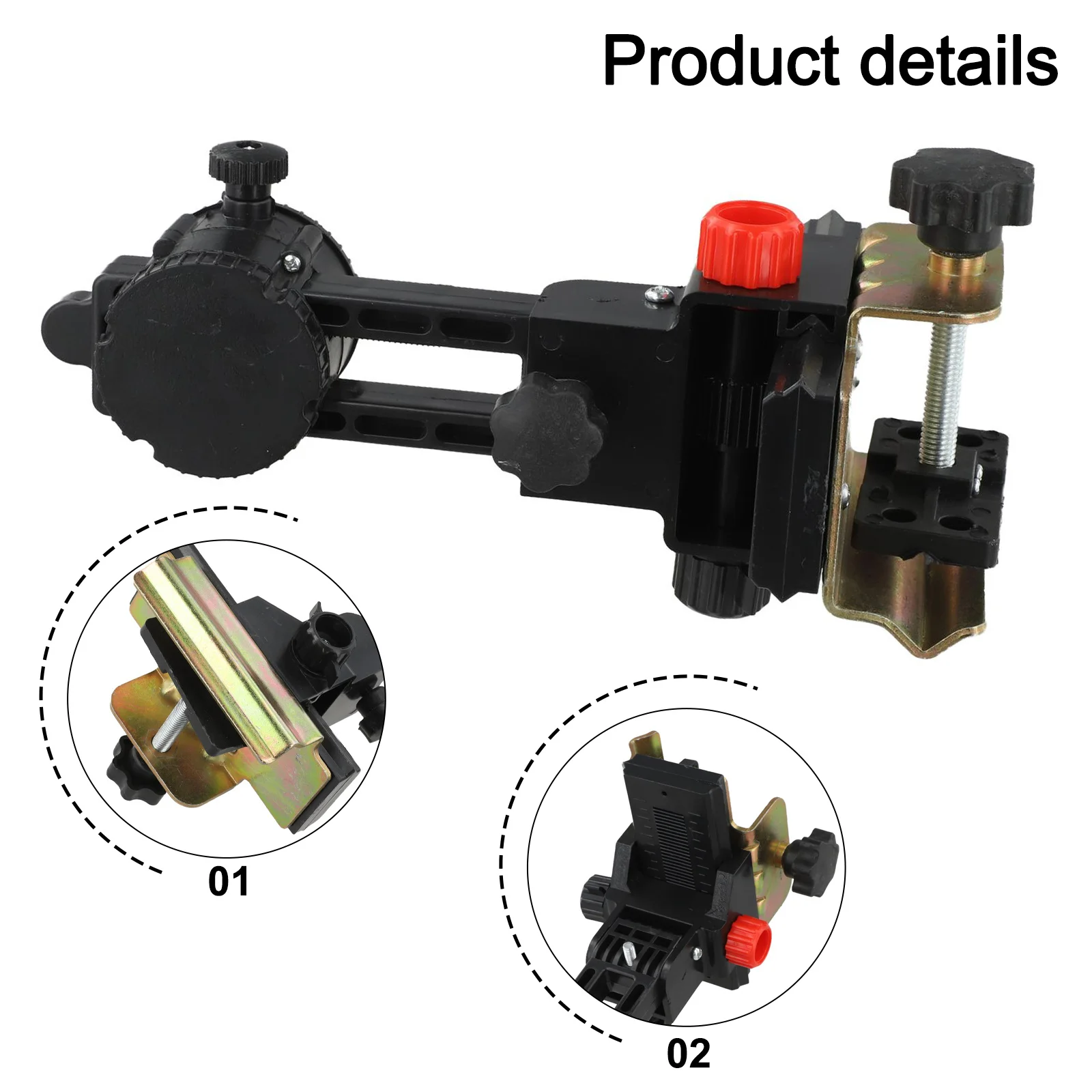 Stable Support 360 Degree Adjustment Construction Projects Black Adjustable Level Adapter Adapter Compact Mount