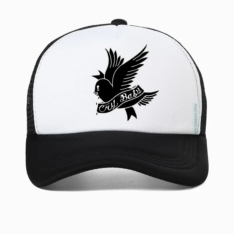 Gorra de béisbol con estampado de Lil Peep para hombre y mujer, sombrero de papá con letras de Color sólido, malla ajustable, transpirable, Verano