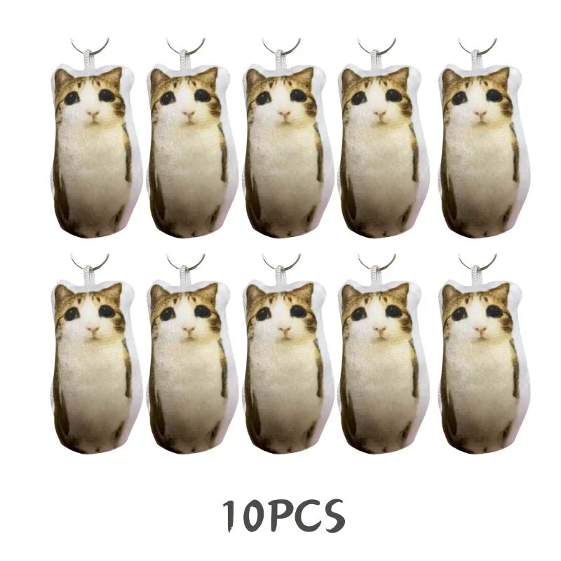 Cat Voice Keychain With Sound Funny Cute Rotating Keyring Pendant Portable Plush Cartoon Bag Pendant Gift For Backpacks 열쇠고리