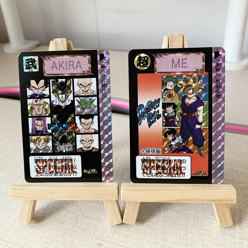 Anime dragon ball diy acg jogo cartas colecionáveis filho gohan filho goku chichi célula torankusu gotenks brinquedos para meninos presente de aniversário