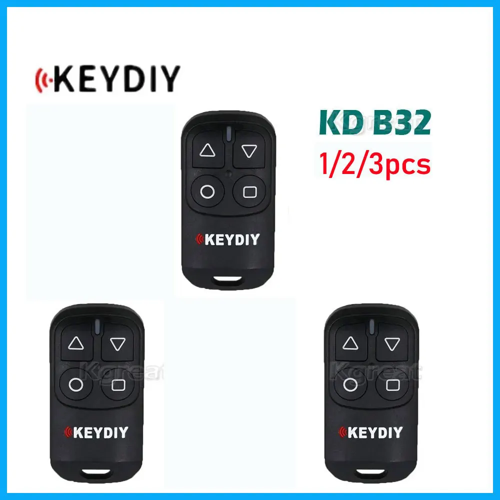 

1/2/3pcs KEYDIY KD B32 General Garage Door Remote Key 4 Buttons for KD900 URG200 KD-X2/KD MINI KD200 MINI Remote Key Programmer