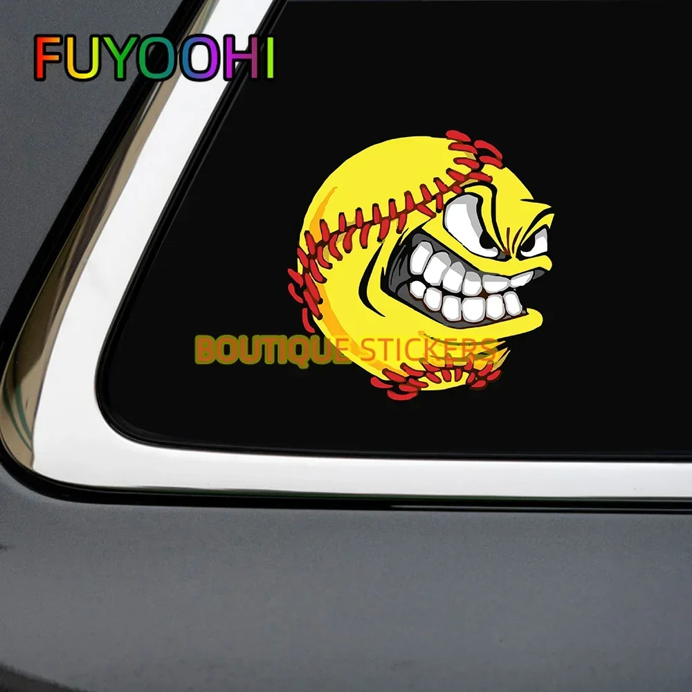 

FUYOOHI Boutique Decal Angry Softball Car Stickers Cartoon Window Bumper Body Decor Motorcycle Tank Racing Helmet Vinyl Decals