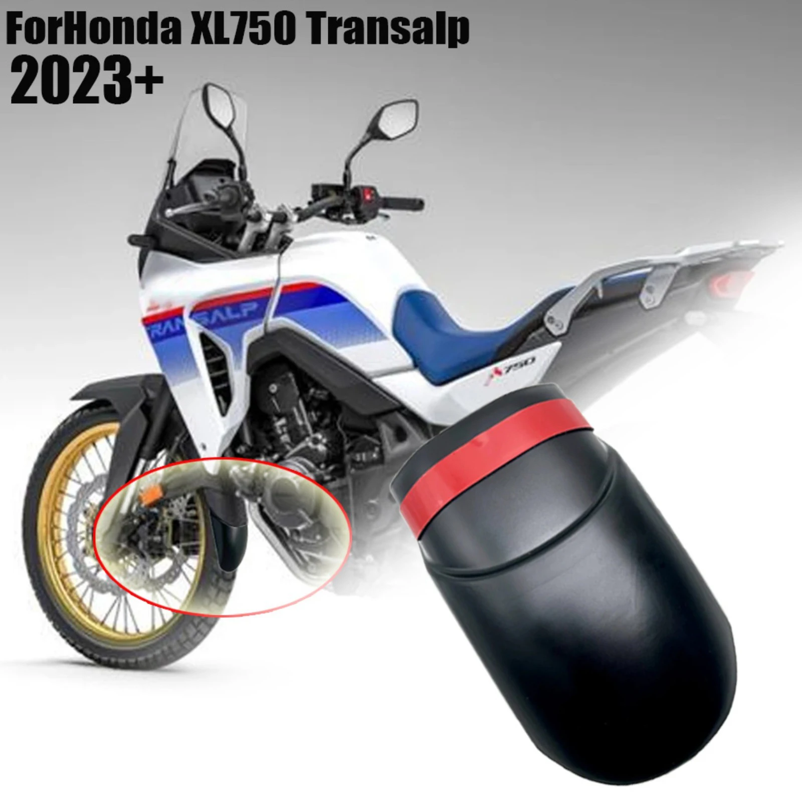 For Honda XL750 TRANSALP 2023 2024 Front Fender Mudguard Extender Extension Fairing