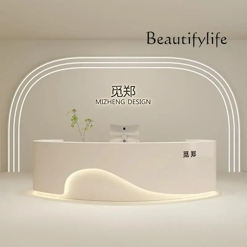 

Painted Small Beauty Salon Counter Simple Modern Bar Table Company Front Desk X