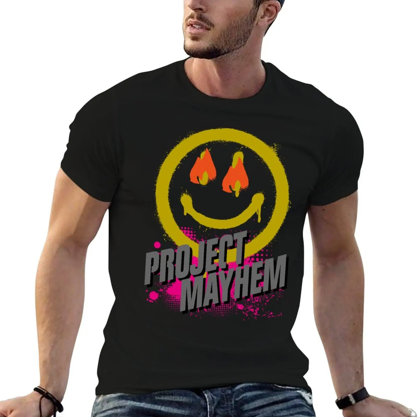 

Project Mayhem T-Shirt funny t shirts cotton black cotton t-shirt plain for man package T-Shirt