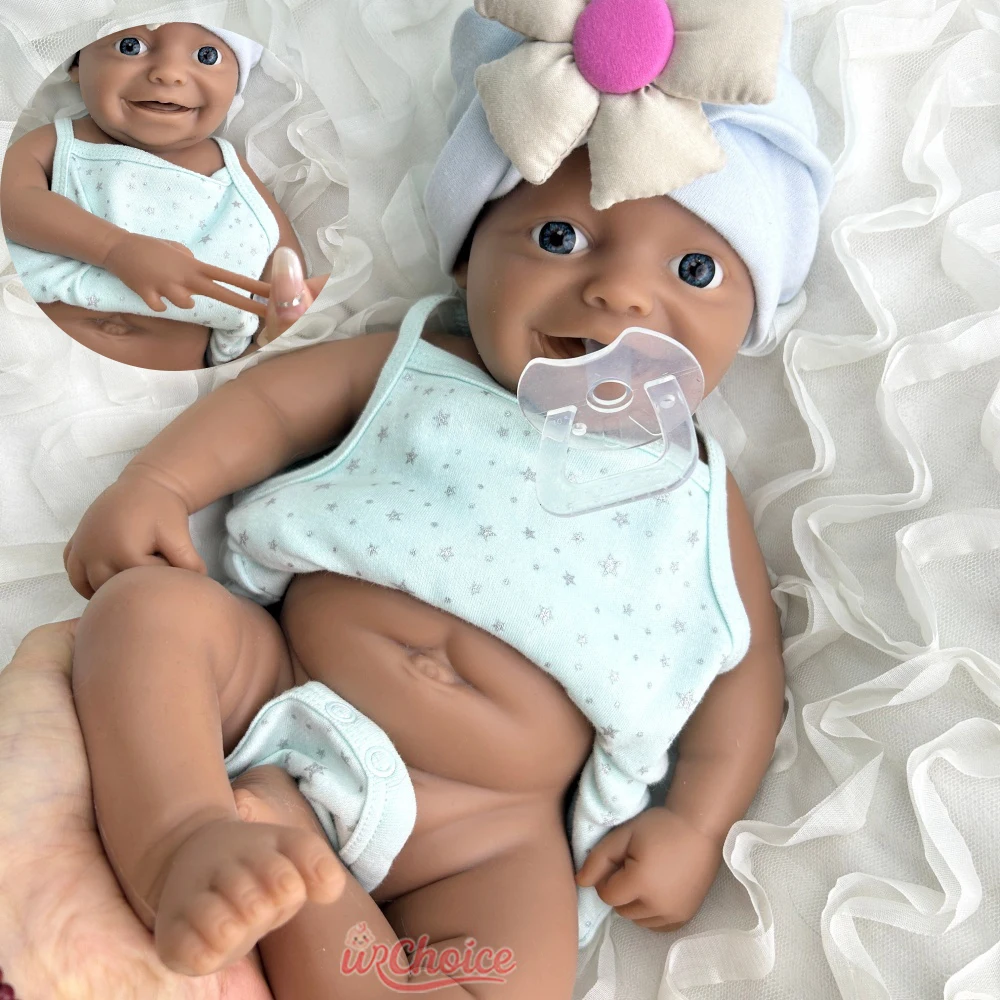 

Lifelike 17" Full Soft Silicone Reborn Baby Girl Handmade Waterproof Comfort Newborn Doll for Elderly with Lost Children