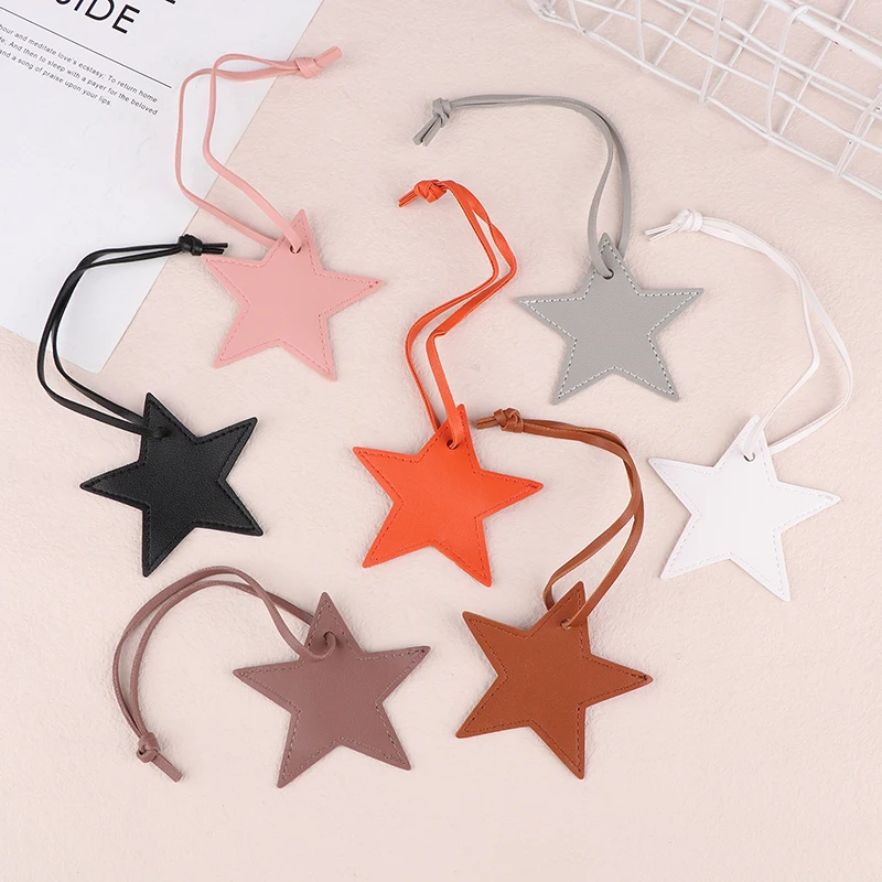 Star PU Leather Tassels Keychain Charms Tassels Five-pointed Star Tassels For Jewelry Making Key Chain DIY Craft Accessories