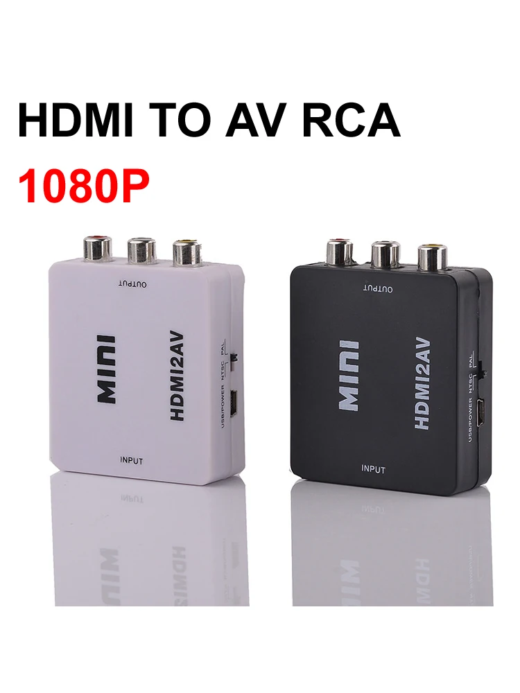 NEW 2026 HDMI-Compatible To AV RCA 1080P AV CVSB LR Video Composite Scaler Adapter Converter Box For PC HDTV Projector Earphone