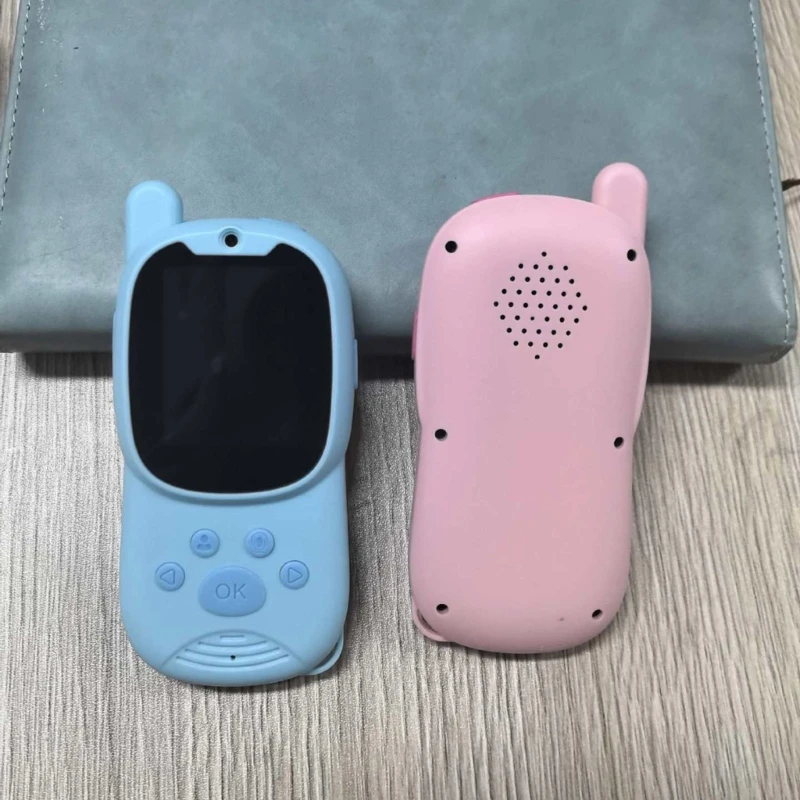 Vídeo definição walkie talkie para crianças voz foto mms comunicação vídeo durável design plástico fácil operação