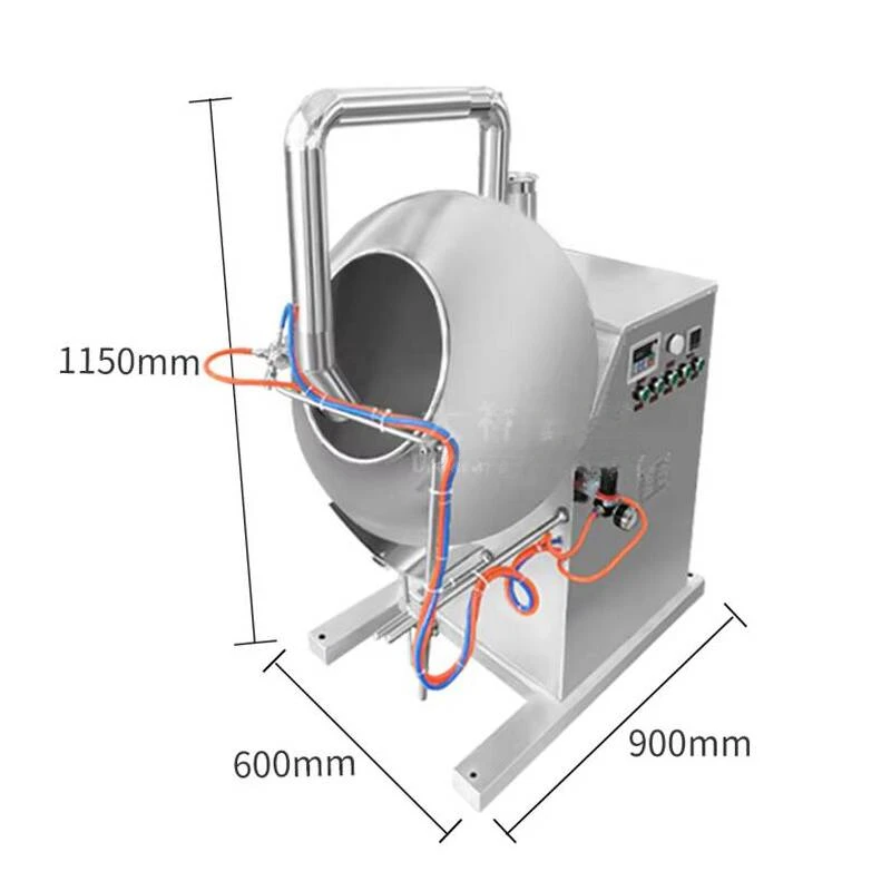 BYC-800 Mass Production Nut Sugar Film Coating Machine For Chocolate Dragee Peanut