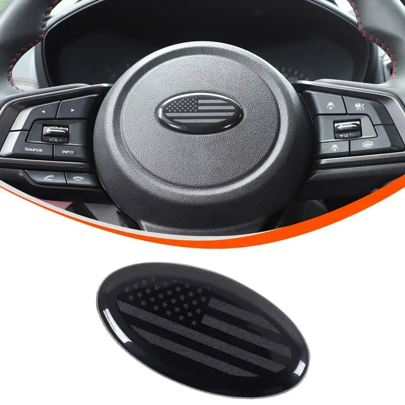 

Новинка для Subaru Forester/Crosstrek/WRX 2025, черный ABS, автомобильный чехол с эмблемой на руль, аксессуары для салона автомобиля