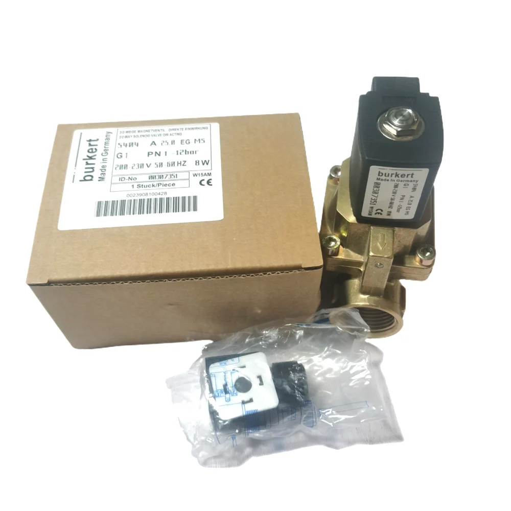 6281 Series Burkert Solenoid Valve 00322523 G1/4 Flow Hole 10 00322524 00322525 Brass Valve Body 2-Position 2-Way