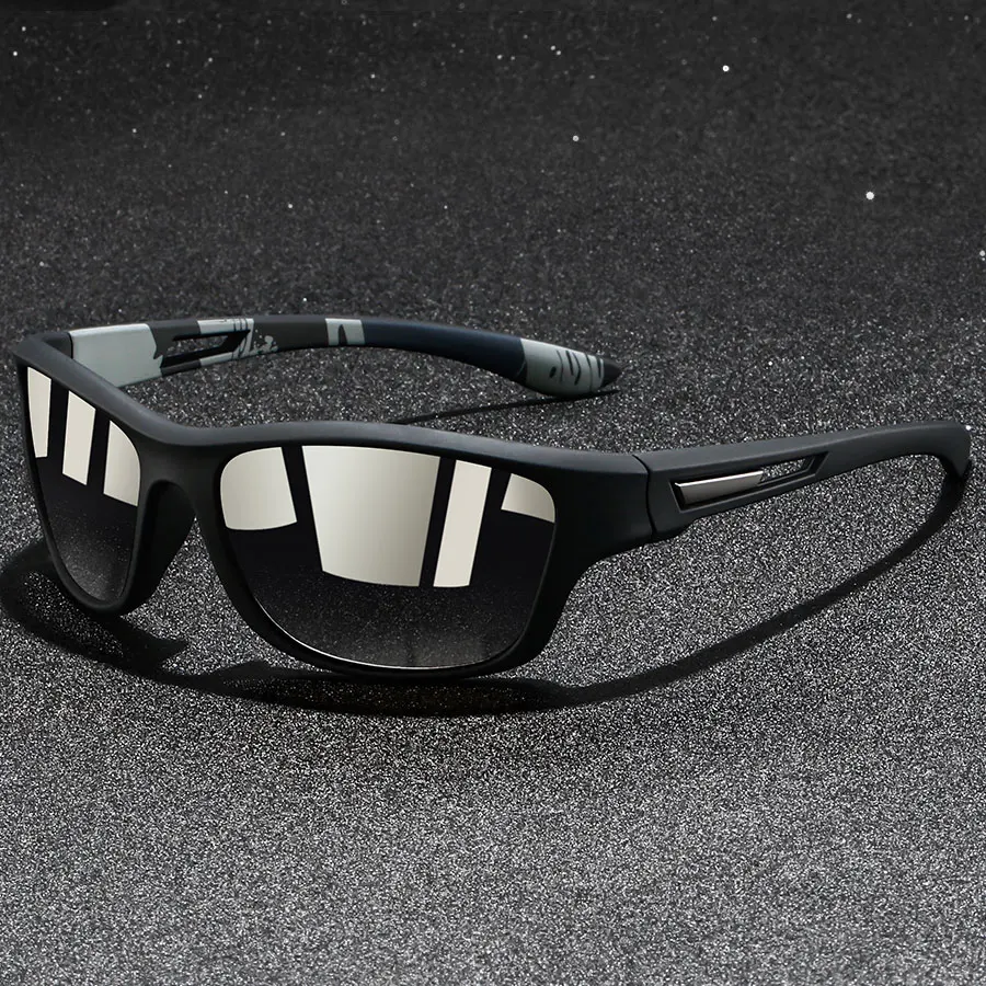 Modische Vintage Tarnmuster-Sonnenbrille für Männer und Frauen Radfahren Angeln Autofahren Sport Laufen Bergsteigen Sport-Sonnenbrille
