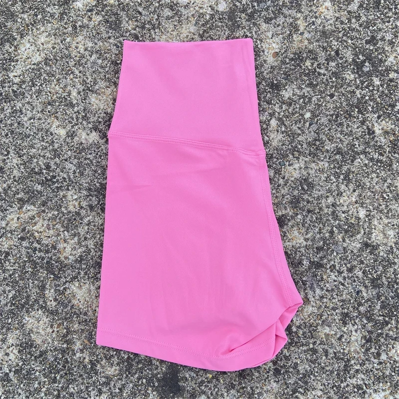 Einfarbig hohe Taille Yoga kurzes Bein Frauen Fitness Sport kurzes Fahrrad weich hocken Proof umfassende Training Jog sportlich – Detail 5